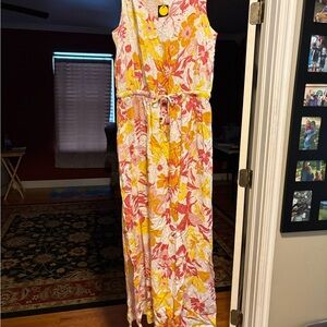 a.n.a Women's Floral Maxi Dress - Pink, Yellow, White